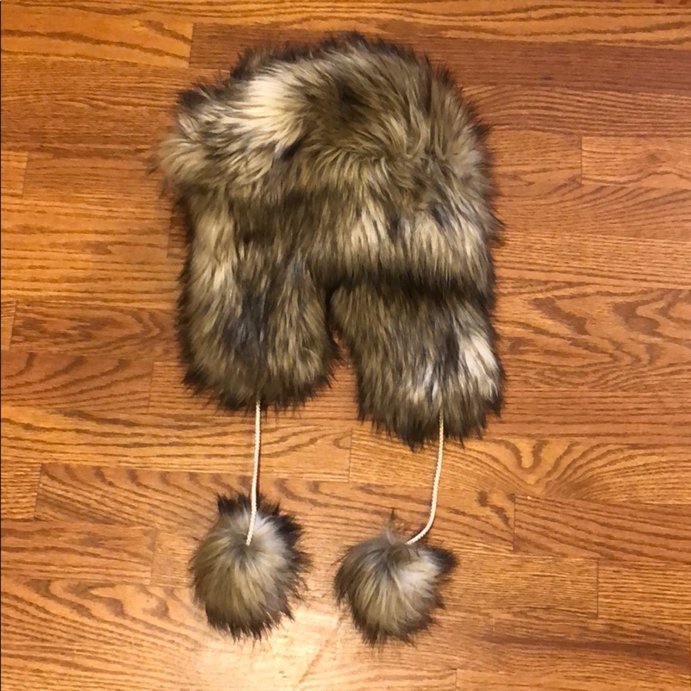 Juicy Couture faux fur hat with ear flaps